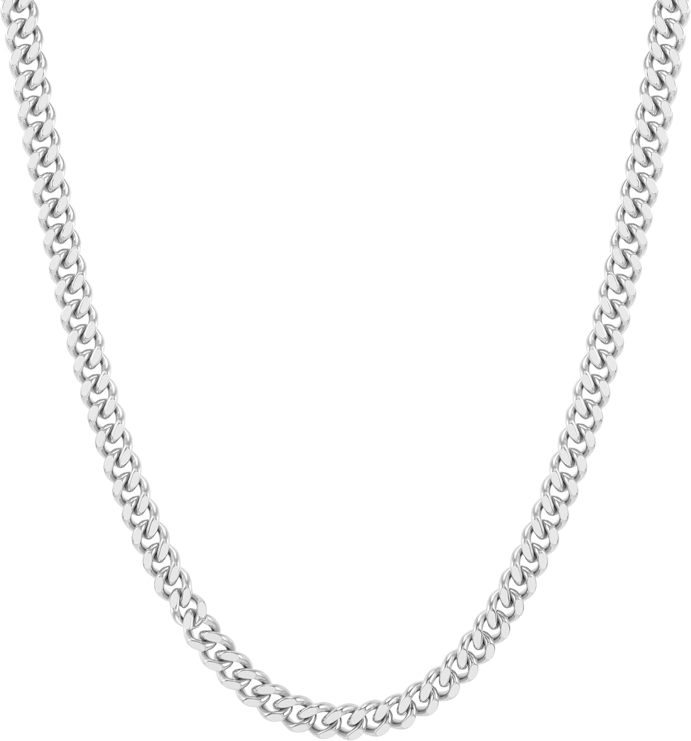 5Mm Stainless Steel Cuban Link Chain Necklace